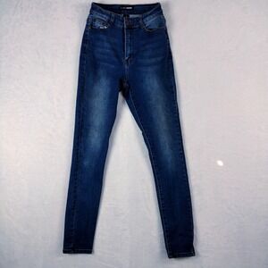 Fashion Nova Womens High Waisted Skinny Jeans Medium Wash Blue Size 5
